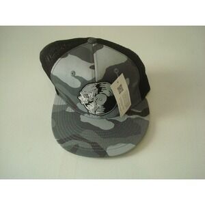 DJ D.J VINYL  CAMO  BEACH SKATE ADJUSTABLE HAT CAP DEADSTOCK  VINTAGE U3